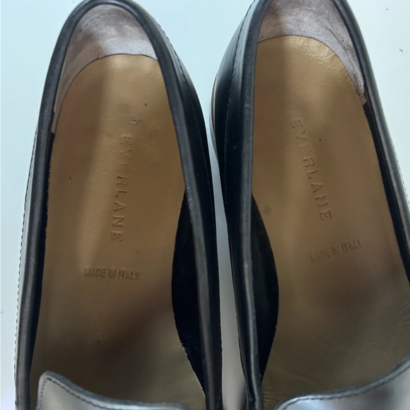 Everlane Women’s Sz7.5 The Modern Loafer Black Leather Luxury Pointy Toe Italy - Picture 7 of 8